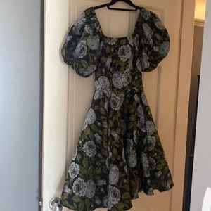 COPY - Ivy City Co floral puff sleeve pocket dress